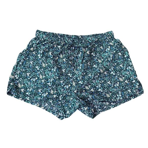 Anthropologie Sundays Floral Print Crinkle Cotton Elastic Waist Shorts - Medium - Picture 2 of 8